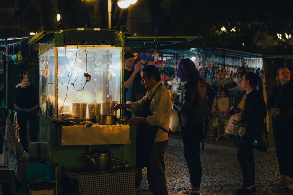 Stand gastronomico di una sagra